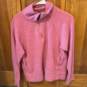 Nike pink quarter zip sweater